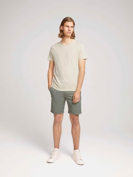 Patterned Chino shorts with a belt - 3 - TOM TAILOR Denim