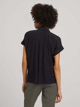 Shirt blouse met korte mouwen en borstzak - 2 - Mine to five
