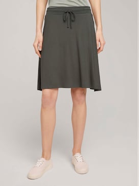 Jersey skirt with pockets - 1 - TOM TAILOR