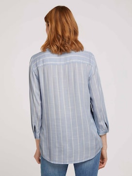 striped blouse with half a button tab - 2 - TOM TAILOR