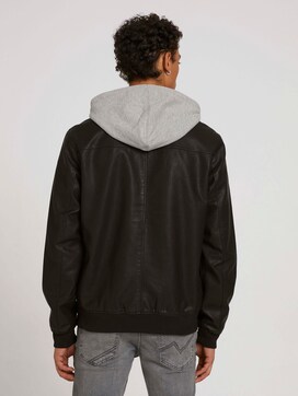 leather jacket mens hoodie