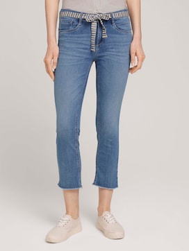 Alexa Slim Jeans 7/8 met strikceintuur - 1 - TOM TAILOR