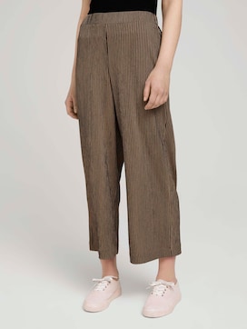 Striped culotte trousers with an elastic waistband - 1 - TOM TAILOR Denim
