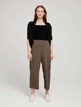 Striped culotte trousers with an elastic waistband - 3 - TOM TAILOR Denim