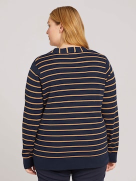 Striped sweater with organic cotton - 2 - My True Me