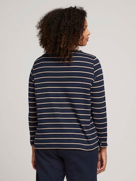 Striped long-sleeved shirt with organic cotton - 2 - My True Me
