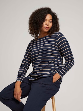 Striped long-sleeved shirt with organic cotton - 5 - My True Me