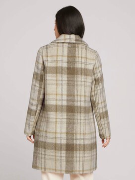 Checkered wool coat with inner lining - 2 - TOM TAILOR