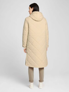 Waisted quilted coat with a hood - 2 - TOM TAILOR