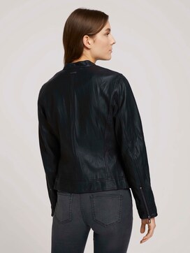 Imitation leather biker jacket - 2 - TOM TAILOR