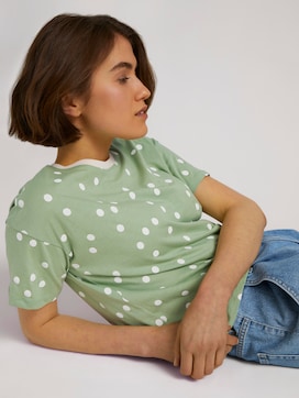 patterned cropped t-shirt - 5 - TOM TAILOR Denim