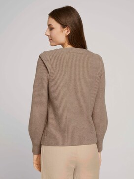 Sweater with shoulder pads - 2 - TOM TAILOR
