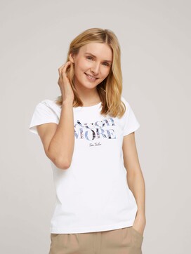 T-shirt with a letter print made of organic cotton - 5 - TOM TAILOR