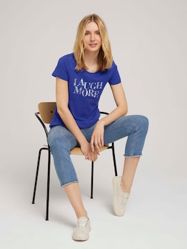 T-shirt with a letter print made of organic cotton - 5 - TOM TAILOR