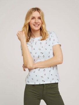 T-Shirt mit Blumenmuster aus Bio-Baumwolle - 5 - TOM TAILOR