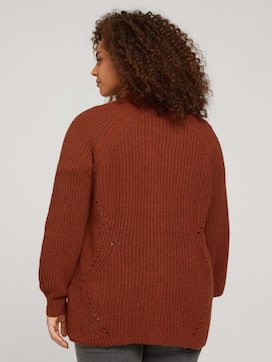 Curvy - ribbed cardigan made of sustainable cotton - 2 - My True Me
