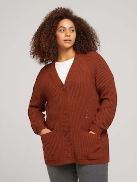 Curvy - ribbed cardigan made of sustainable cotton - 5 - My True Me