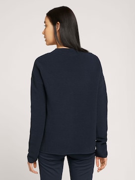 Ottoman sweater with a stand-up collar - 2 - TOM TAILOR