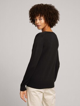 Basic sweater with a V-neckline - 2 - TOM TAILOR