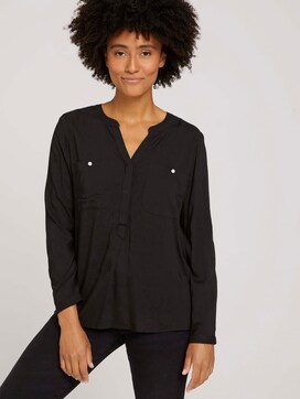 Blouse with chest pockets - 5 - TOM TAILOR