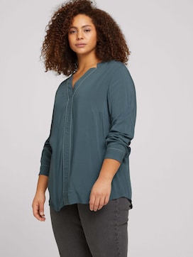 Curvy - patterned blouse in flowing viscose - 5 - My True Me