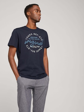 T-Shirt mit Bio-Baumwolle mit Textprint - 5 - TOM TAILOR