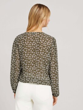 Patterned blouse with balloon sleeves - 2 - TOM TAILOR Denim