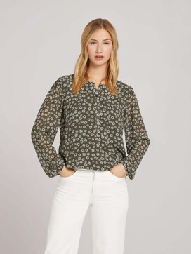 Patterned blouse with balloon sleeves - 5 - TOM TAILOR Denim