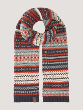 Scarf with a wintery pattern - 7 - TOM TAILOR