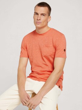 Striped t-shirt with a front chest pocket - 5 - TOM TAILOR