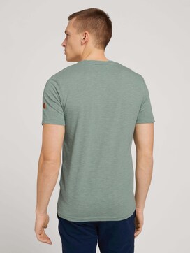 Striped t-shirt with a front chest pocket - 2 - TOM TAILOR