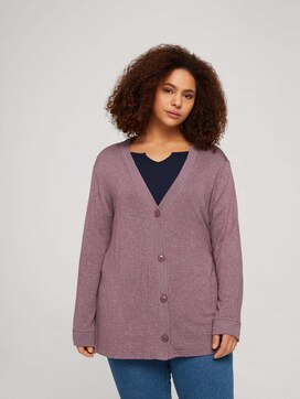 Plus - a short cardigan with a fine rib texture - 5 - My True Me