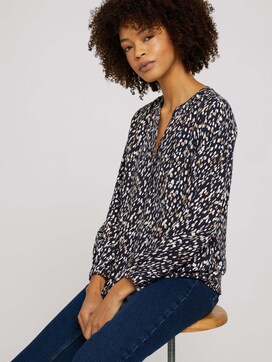 Gedessineerde blouse met LENZING(TM) ECOVERO(TM) - 5 - TOM TAILOR