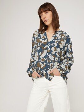 Patterned blouse with LENZING (TM) ECOVERO (TM) - 5 - TOM TAILOR