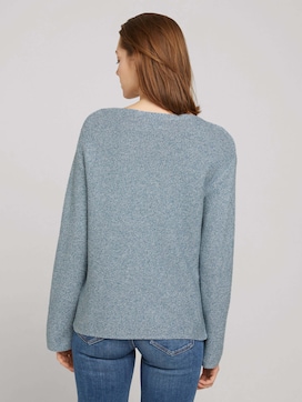 Knitted sweater in a melange look made of organic cotton - 2 - TOM TAILOR
