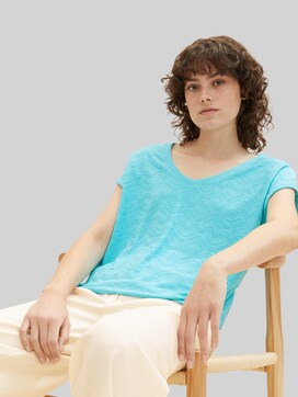 TOM TAILOR Denim Damen Bluse – Lässiges Top Ohne Ärmel Mit Knopfleiste, Loose Fit