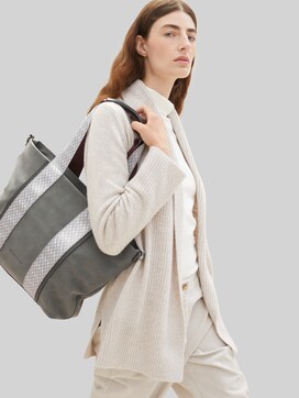 TOM TAILOR Damen Shopper 'Rella' – Mittelgroße Tasche Mit Reißverschluss, Verstellbarem Riemen
