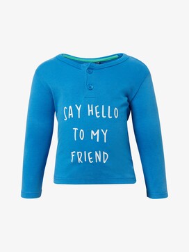 Long sleeve top with printed lettering  - 7 - TOM TAILOR