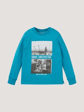 Sweatshirt with a motif print - 7 - TOM TAILOR
