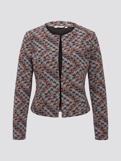 TOM TAILOR Damen Blazer /& Sakko Longblazer mit Leo-Muster