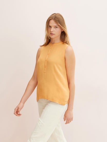 Mode Tops Blouse topjes Tom Tailor Blouse topje sleutelbloem casual uitstraling 