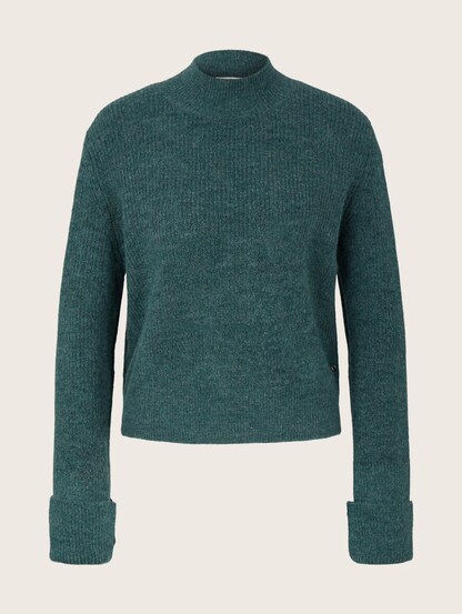 Mode Sweaters Matrozentruien Tom Tailor Matrozentrui lichtgrijs gestippeld casual uitstraling 