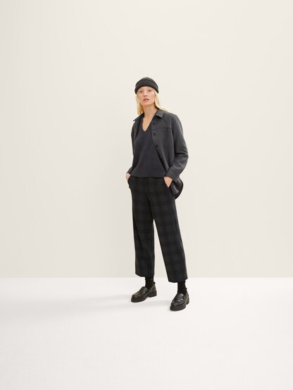 Mode Broeken 7/8-broeken Tom Tailor 7\/8-broek zwart casual uitstraling 