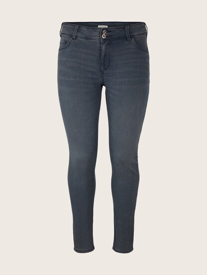 Mode Jeans Skinny Jeans Graue Jeans im Used-Look von Tom Tailor 