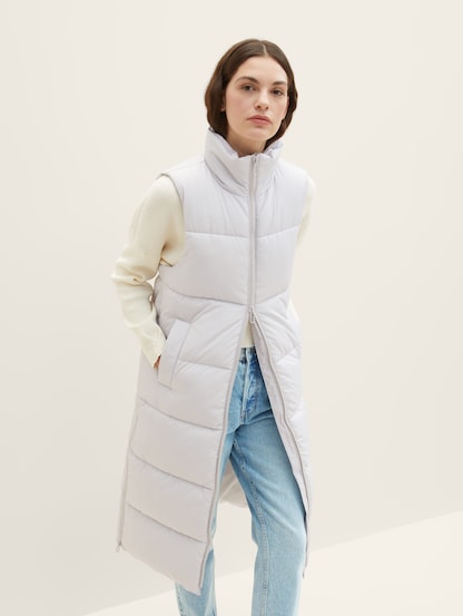 Long puffer vest by Tom Tailor