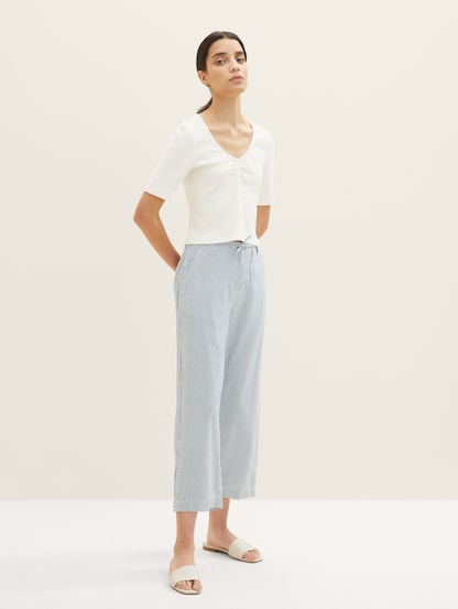 Tailor made of by Tom Seersucker Culottes
