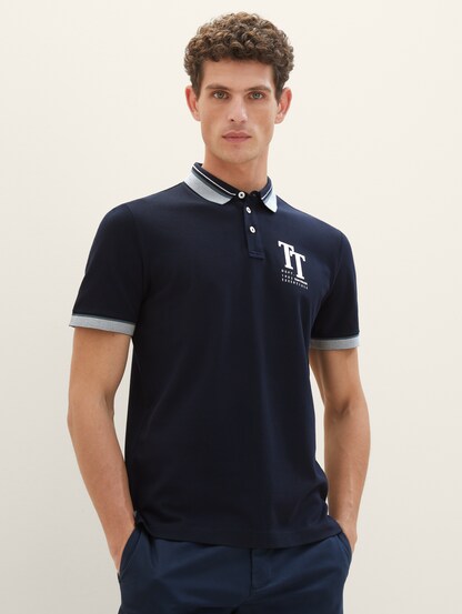 logo by with Tom a Tailor print Polo shirt