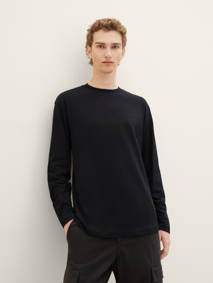 Long-sleeved shirt made of mesh by Tom Tailor