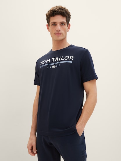 T-Shirt mit Logo Print Tom Tailor von