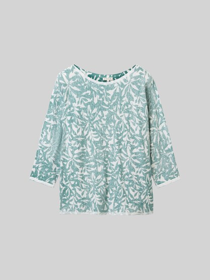 TOM TAILOR Damen Loop-Schal Mit Muster – Aus Recyceltem Polyester, Ca. 180 X 70 Cm